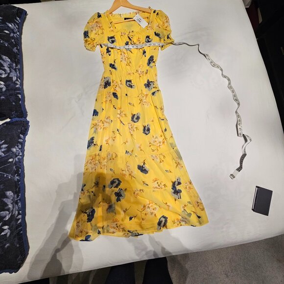 Lauren Ralph Lauren, Tiered Squareneck Midi Prairie Dress - Picture 7 of 9